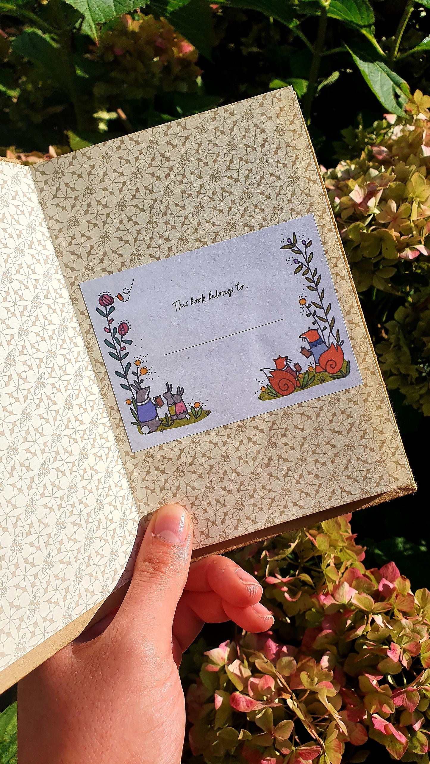 Bookplate Stickers Woodland Animals - 'This book belongs to'